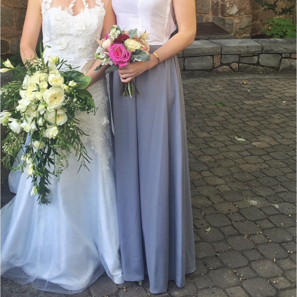 Wedding Bridesmaid Set Skirt: Kate McDonald Crosby Skirt in Pewter